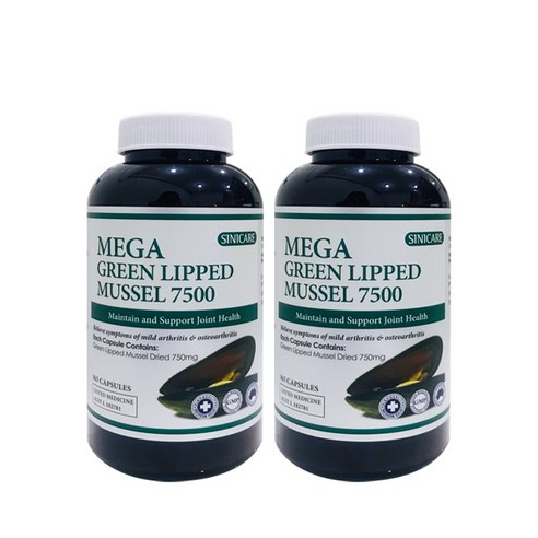 시니케어 메가 초록입홍합 7500mg 365정 x 2개 뉴질랜드 초록홍합