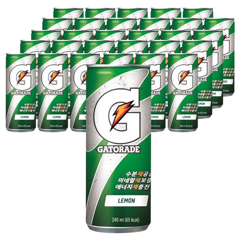롯데칠성음료 게토레이 레몬 캔, 240ml, 30개