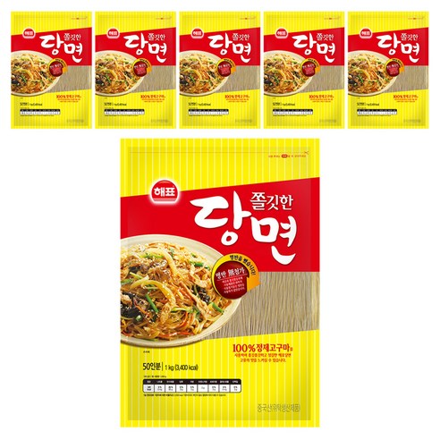 해표 쫄깃한 당면, 1kg, 6개
