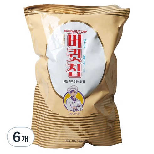 클래식 버큇칩 스낵, 280g, 6개