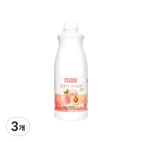 엔칸토 복숭아 아이스티 베이스, 3개, 1.8kg