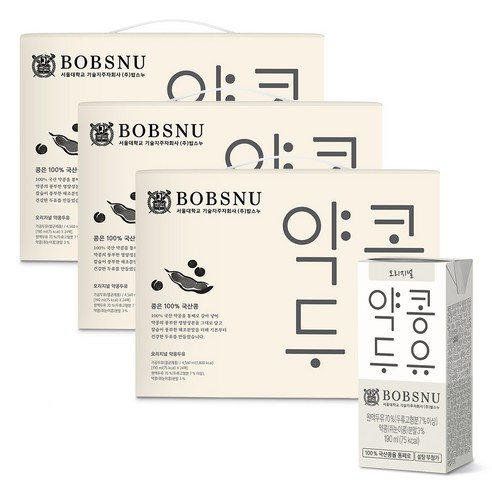 약콩두유 오리지널, 190ml, 72개