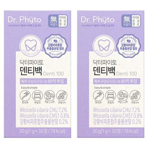 닥터파이토 덴티백, 30정, 2박스