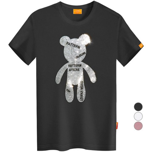 엘라모 남녀공용 큐빅스탠베어 통기성 반팔 티셔츠