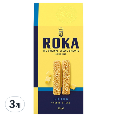ROKA 고다 치즈 스틱, 3개, 80g