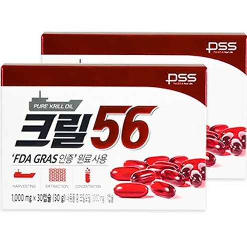 크릴56 펄세스, 30정, 2개