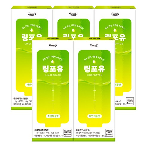 퍼니트 링포유 이온음료 분말 파인애플맛, 110g, 5개