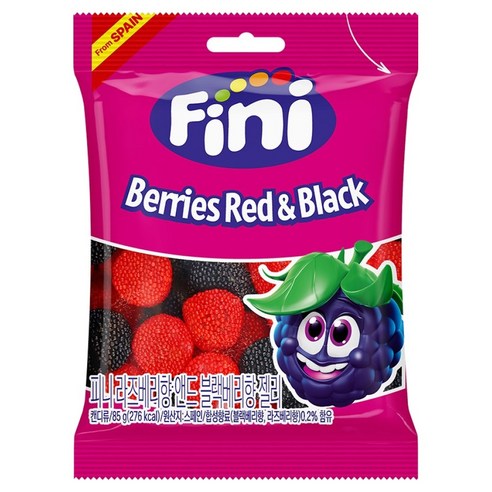 Fini 라즈베리앤블랙베리 젤리, 85g, 1개