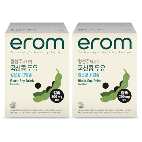 이롬 황성주 박사의 국산콩 두유 검은콩 고칼슘