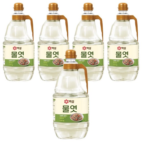 백설 CJ제일제당 물엿, 5개, 2.45kg