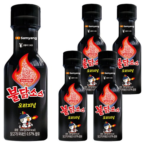 불닭 소스 오리지널, 200g, 5개