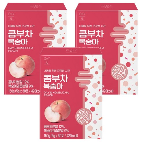데이앤 콤부차 복숭아, 5g, 30개입, 3개