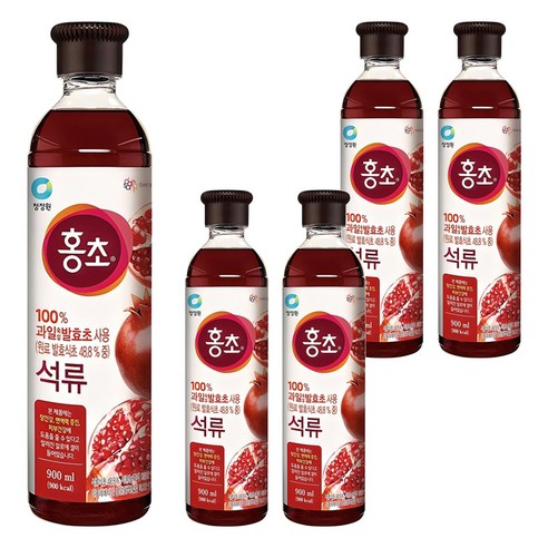 홍초 음용식초 석류, 900ml, 5개