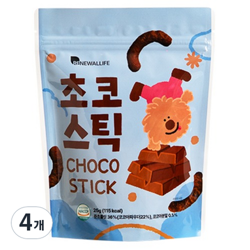 또또맘 초코스틱 현미과자, 25g, 4개, 초코맛