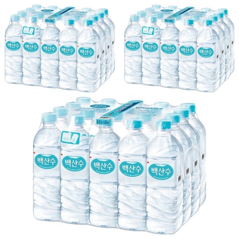 백산수 유라벨, 500ml, 60개
