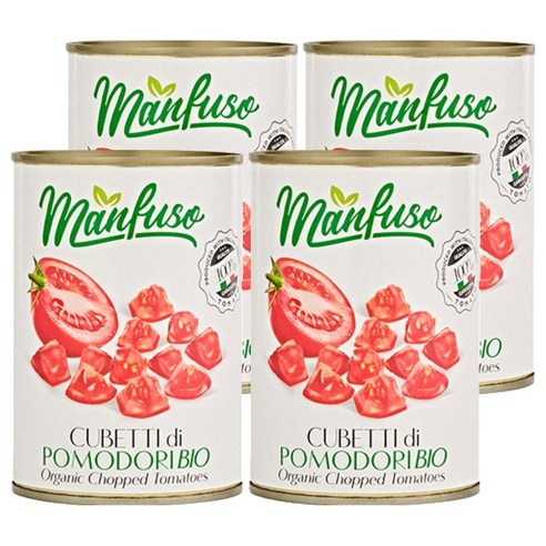 멘푸소 유기농 찹드 다이스드 토마토소스