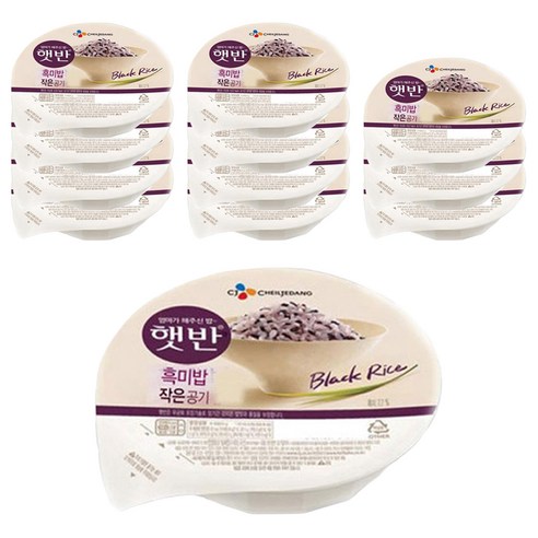 햇반 흑미밥 작은공기, 130g, 12개