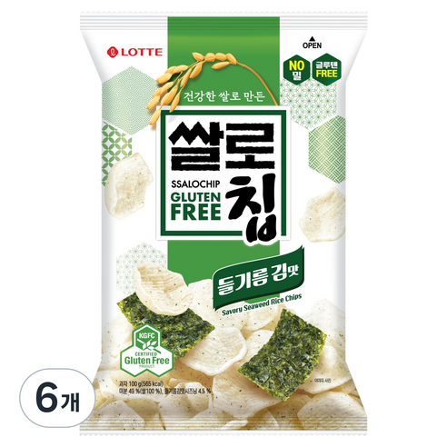 롯데웰푸드 쌀로칩 들기름 김맛