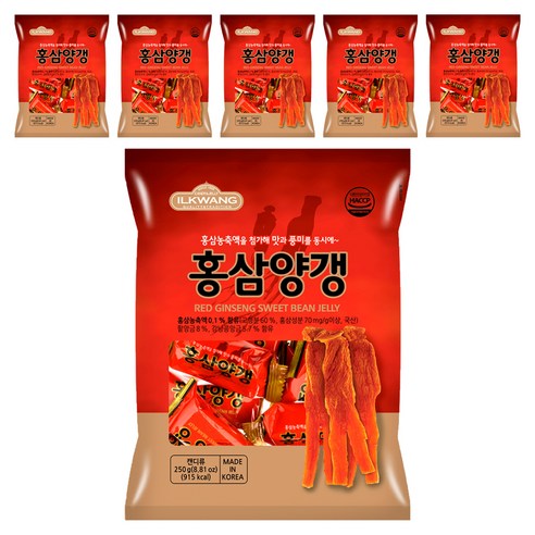 일광제과 홍삼양갱, 250g, 6개