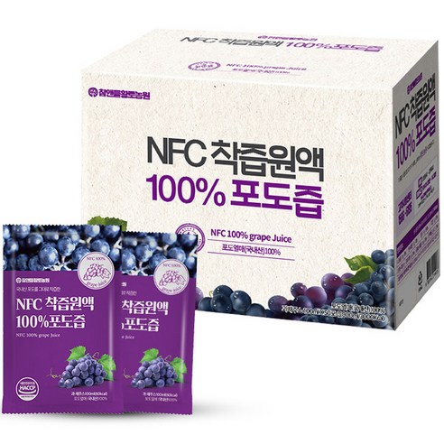 참앤들황토농원 NFC 착즙원액 포도즙, 5L, 1박스