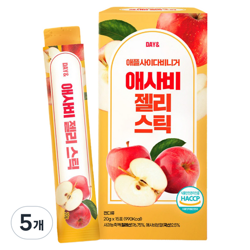 데이앤 애사비 젤리 스틱 15p, 5개, 300g