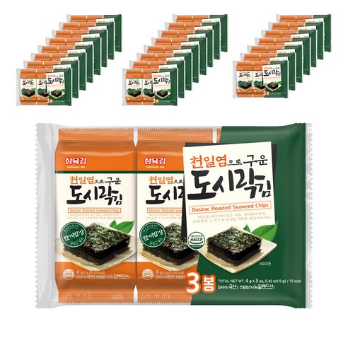 삼육김 도시락김 3p, 12g, 24개