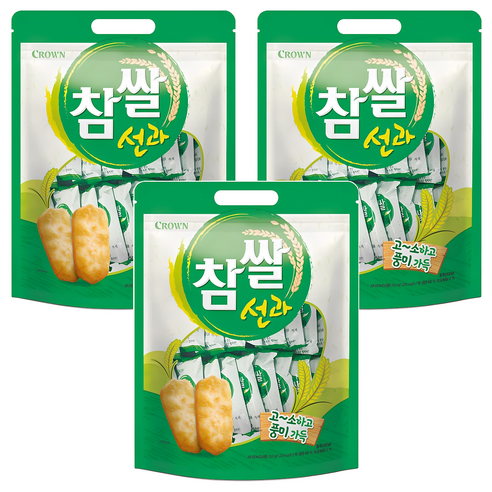크라운 참쌀선과 스낵
