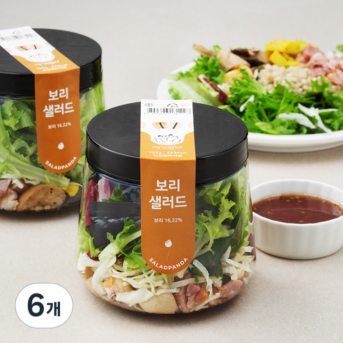 [로켓프레시] 세끼판다 보리 샐러드, 185g, 6개