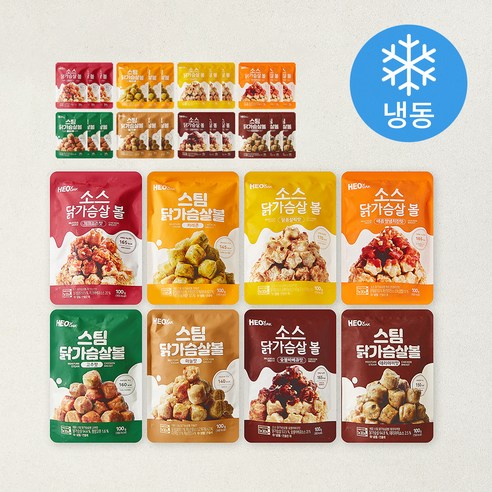 [로켓프레시] 허닭 닭가슴살볼 100g x 4개입 x 8종 세트 (냉동), 1세트
