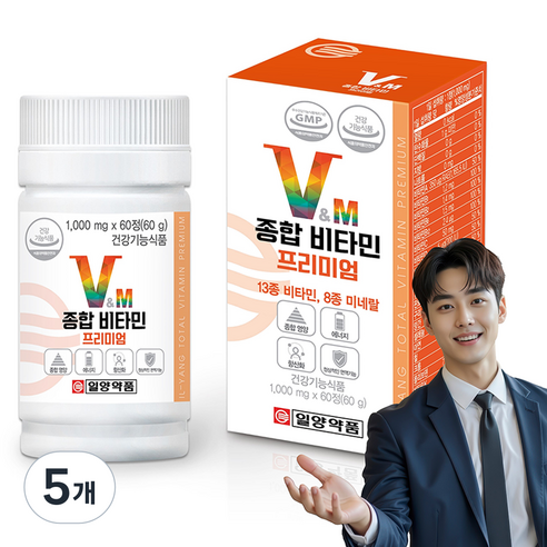 일양약품 종합비타민 프리미엄, 60정, 5개