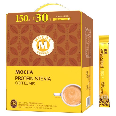 모카씨엔티 단백질 스테비아 커피믹스, 11.5g, 180개입, 1개