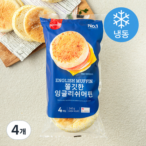 [로켓프레시] 삼립 쫄깃한 잉글리쉬머핀 4개입 (냉동)