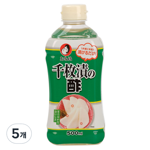오타후쿠 센마이즈케노스 무 절임용 식초 소스, 5개, 500ml