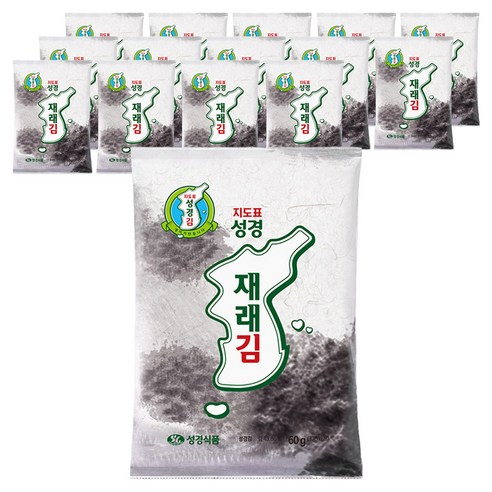 지도표성경 재래 전장김, 60g, 15개