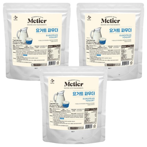 메티에 요거트 파우더, 1kg, 3개