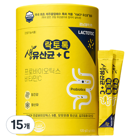 락토톡 생유산균 비타민C 60포, 120g, 15개