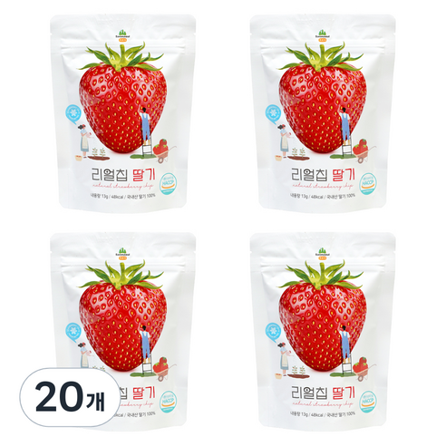 산마을 동결건조 리얼칩 딸기, 13g, 20개