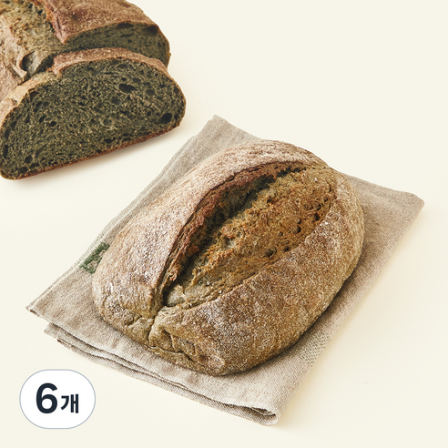 [로켓프레시] 바른식방 쑥 깜빠뉴, 400g, 6개, 1개입