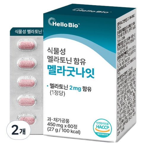 헬로바이오 식물성 멜라토닌 함유 멜라굿나잇 27g