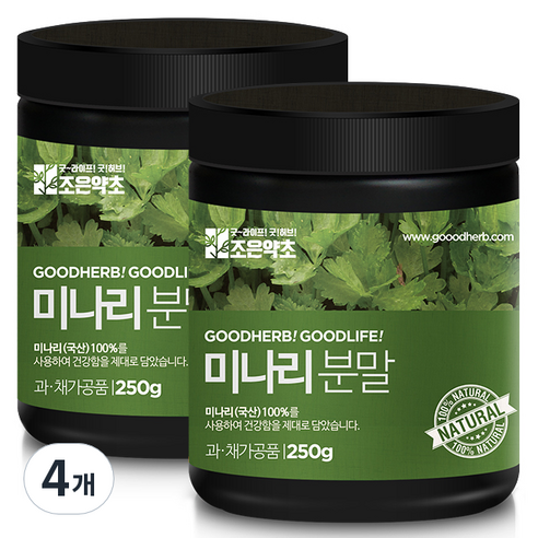 조은약초 프리미엄 미나리 분말, 250g, 4개