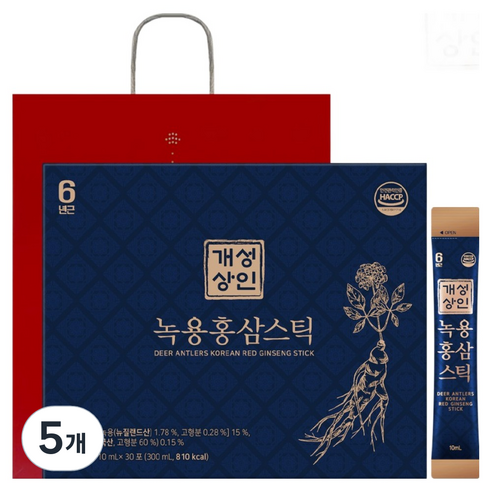 개성상인 녹용 홍삼 스틱 30p + 쇼핑백