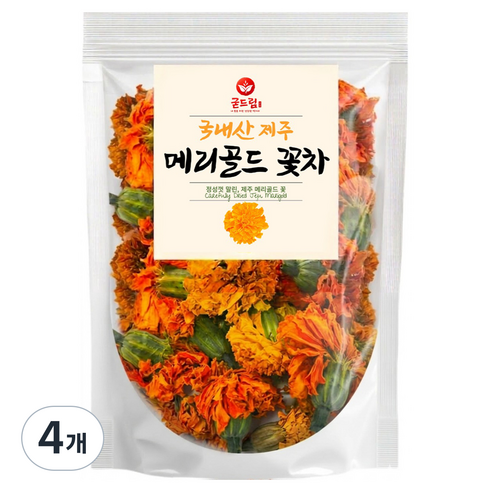 굳드림 국내산 제주 메리골드 꽃차, 60g, 4개, 1개입
