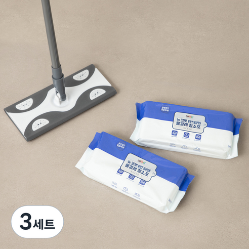 코멧 막대걸레 + 물걸레 청소포 30매 2팩
