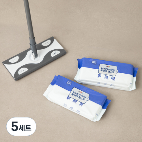 코멧 막대걸레 + 물걸레 청소포 30매 2팩