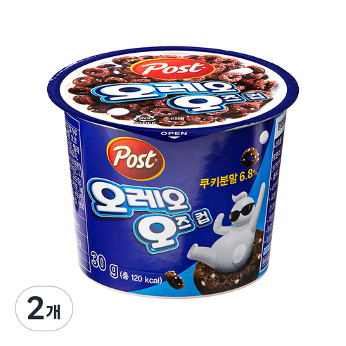 오레오오즈 컵 시리얼, 30g, 2개
