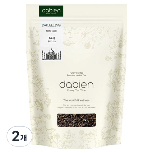 다비앙 다즐링 홍차, 140g, 2개, 1개입