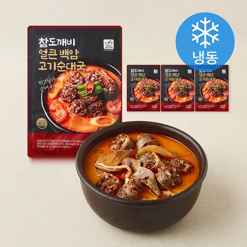 [로켓프레시] 참도깨비 백암 얼큰순대국 (냉동)