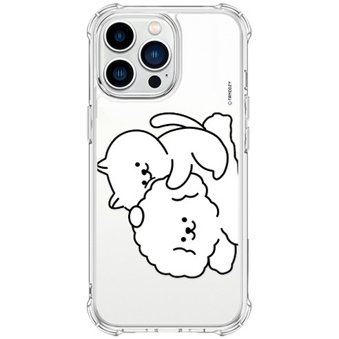 트라이코지 냥이멍뭉 방탄 젤하드 휴대폰 케이스