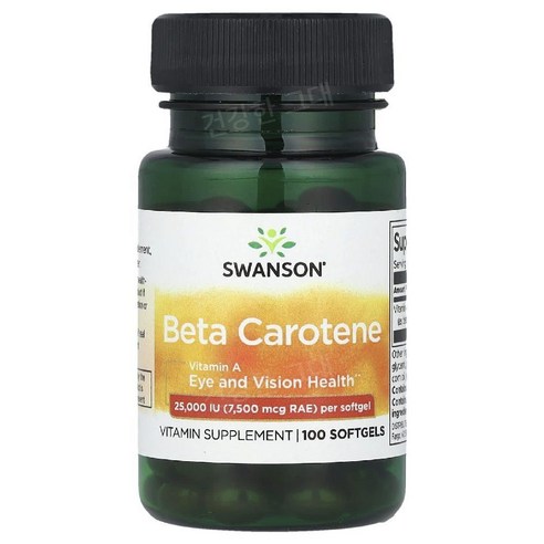 스완슨 베타카로틴 비타민A 7500mcg 100소프트젤 카로티노이드 BetaCarotene
