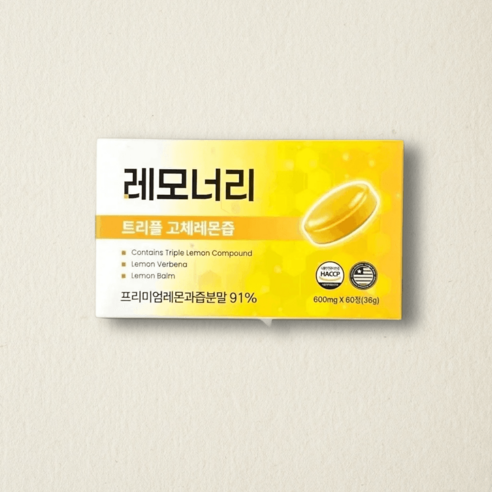 레모너리 트리플 고체 레몬즙, 1박스, 60정